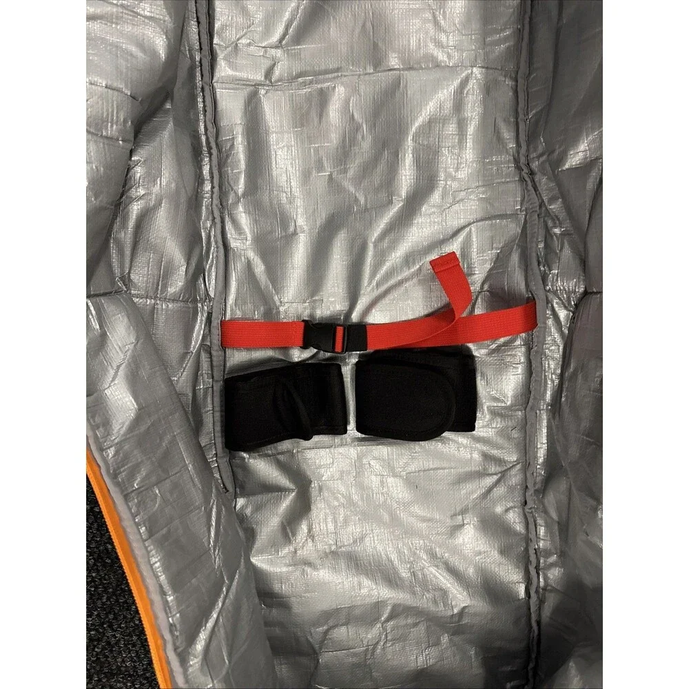 Odoland Ski Snowboard Bag 79” Padded Travel Case w/ 2 Clear Storage Bags EUC